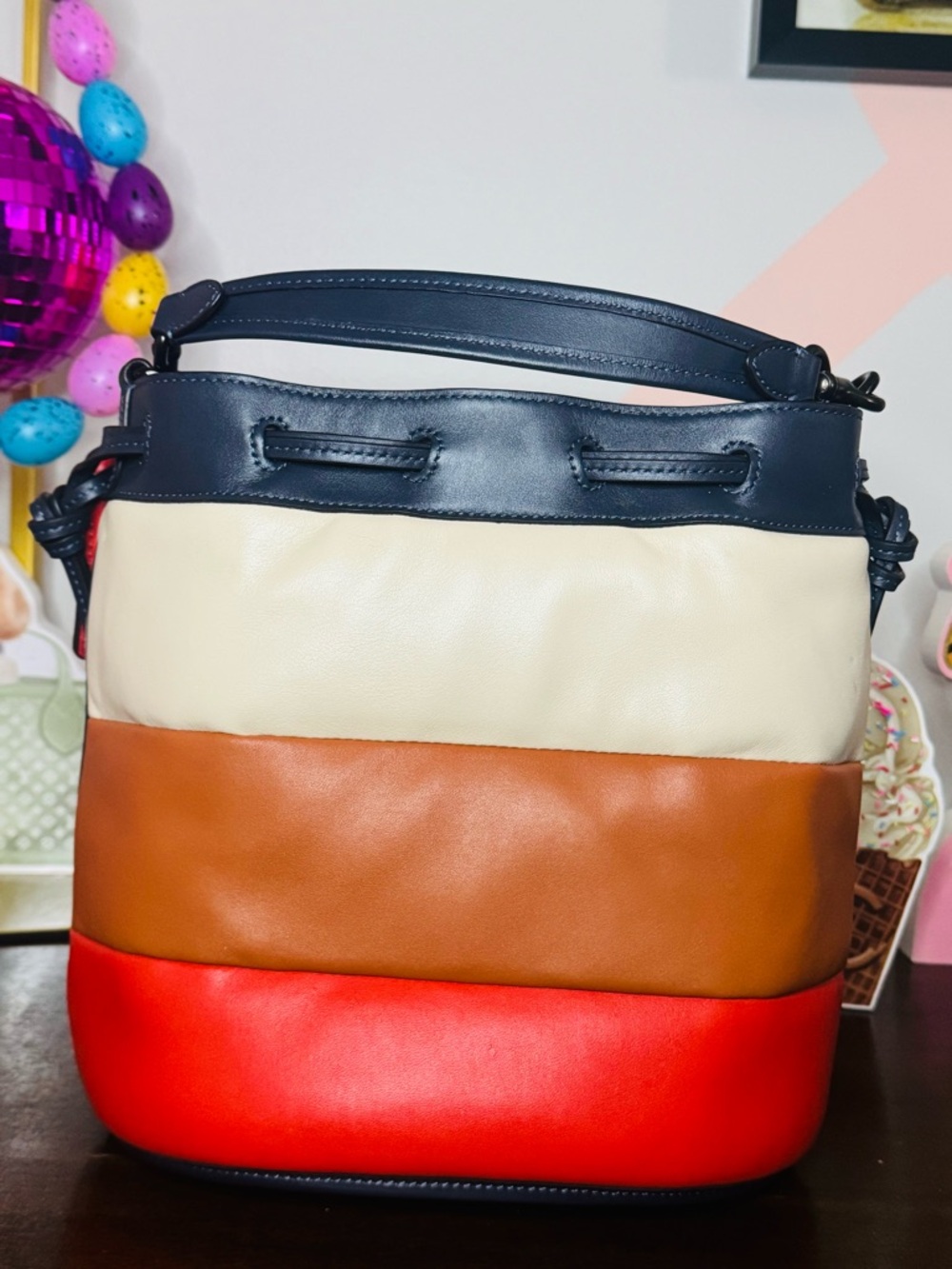 Coach Colorblock Leather Field Bucket Bag NWOT - Picture 7 of 15